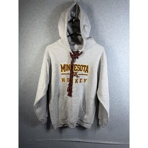 Minnesota Golden Gophers Hoodie Youth XL Gray NCAA Hockey Sweatshirt Signature
